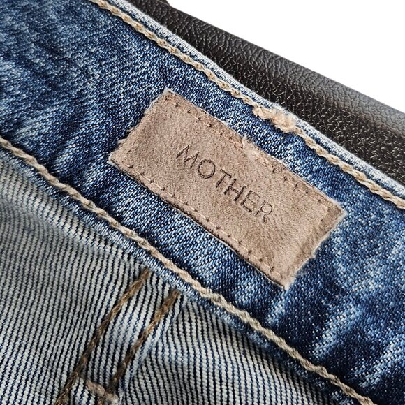 MOTHER The Kick It Jeans in Tequila Sunrise, High Rise, Straight Leg, Size 28 - Picture 9 of 12